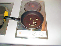 Butter in die Pfanne