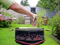 Grill von der Seite.